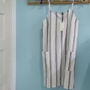 Cotton Bleu Vertical Striped Dress